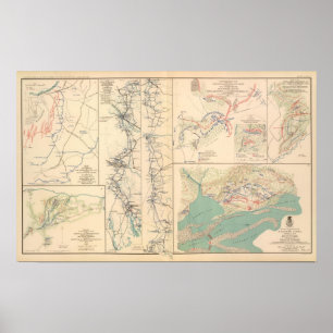 Petersburg environs Bentonville Carolinas Poster