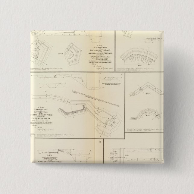 Petersburg, Va-batterier, belägring Knapp (Framsida)