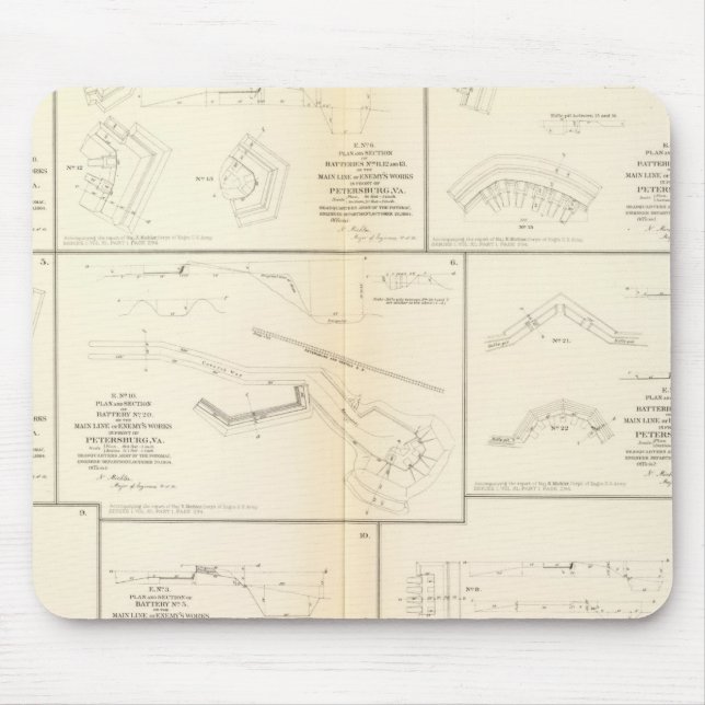 Petersburg, Va-batterier, belägring Musmatta (Framsidan)