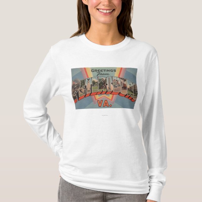 Petersburg Virginia - stora brevplatser T-shirt (Framsida)