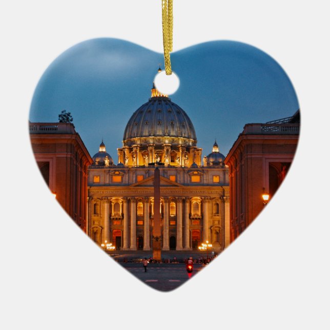 Petersdom in Rom - Italien Julgransprydnad Keramik (Framsidan)