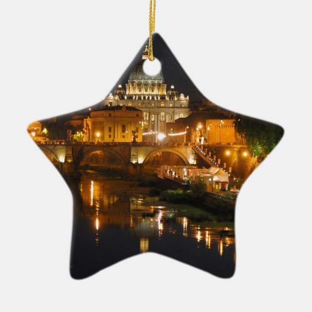 Petersdom - Vatikan - Rom - Italien Julgransprydnad Keramik (Framsidan)