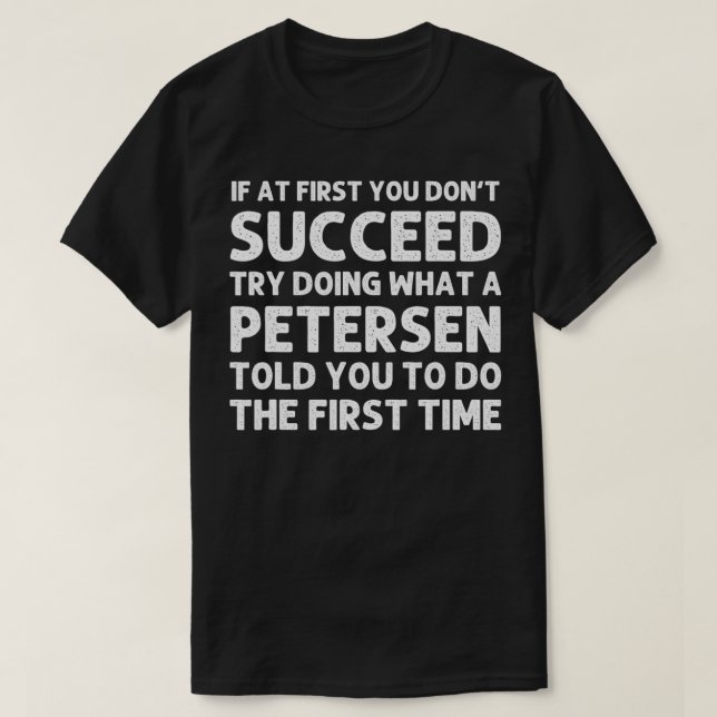 PETERSEN Funny Surname Family Tree Birthday Reunio T Shirt (Design framsida)