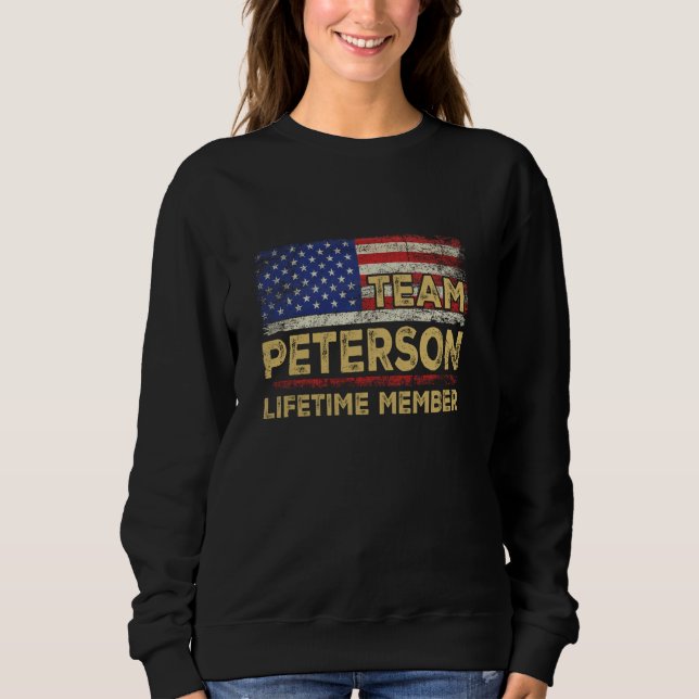 Peterson Efternamn Shirt Team Peterson Livstid me  T Shirt (Framsida)