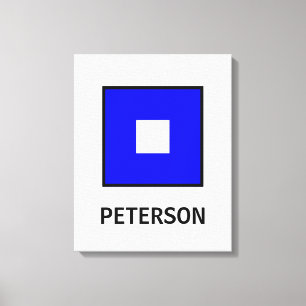 Peterson Family Namn Nautical Flagga Canvastryck
