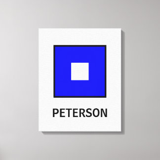 Peterson Family Namn Nautical Flagga Canvastryck