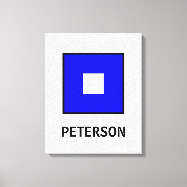 Peterson Family Namn Nautical Flagga Canvastryck (Framsida)