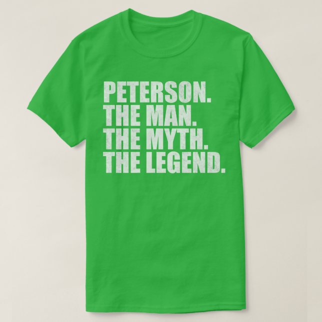 Peterson Family namn Peterson, efternamn Pe T Shirt (Design framsida)