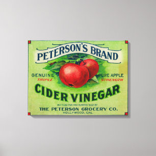 Petersons etikett för Cidervinäger Canvastryck