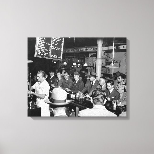 Pete's Lunch Counter, 1950 Canvastryck (Framsida)