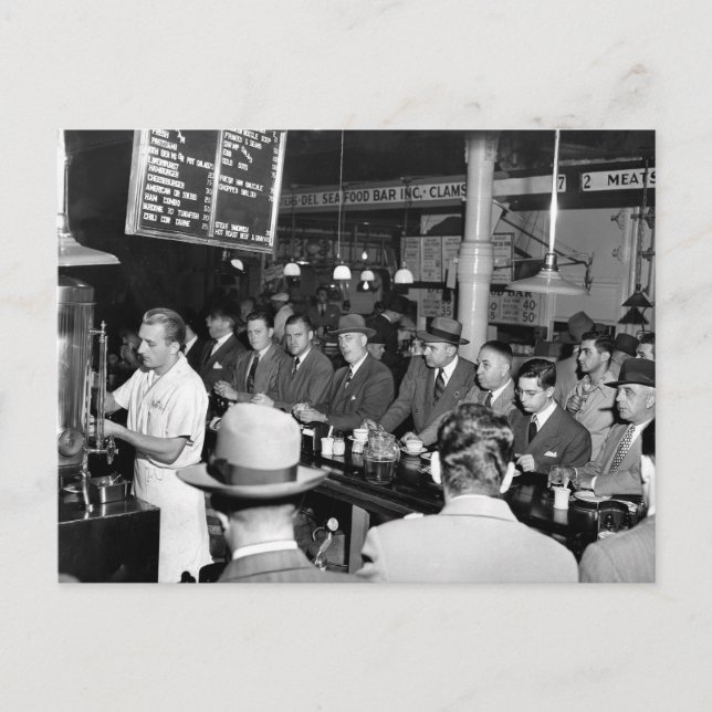 Pete's Lunch Counter, 1950 Vykort (Framsida)