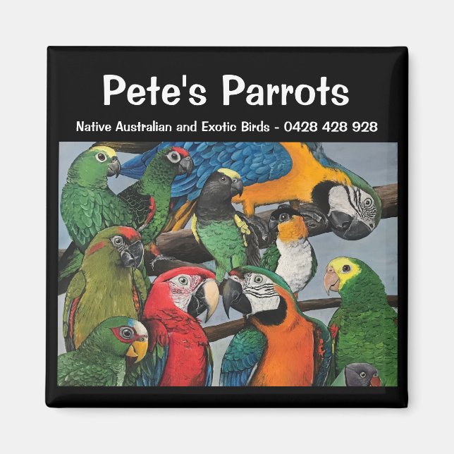 Pete's Parrots - Exotic and Native Magnet (Framsidan)