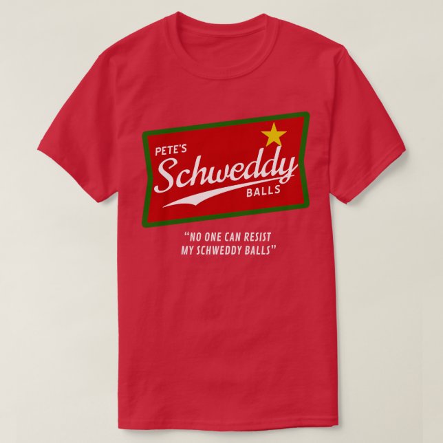 Petes Schweddy Bollar jul T Shirt (Design framsida)