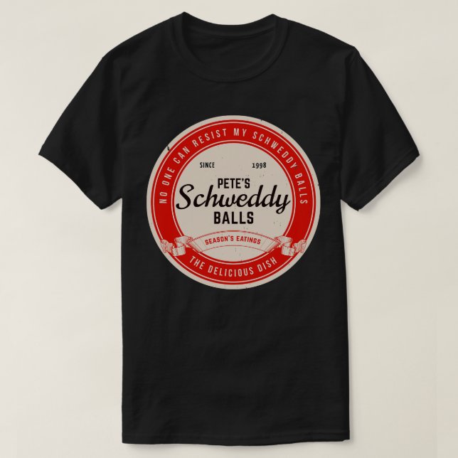 Petes Schweddy Bollar vintage T Shirt (Design framsida)