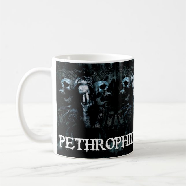 Pethrophile befordrandöskallar och kvinnamugg kaffemugg (Vänster)