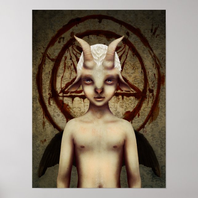 PETIT BAPHOMET Lowbrow Art Poster (Framsidan)