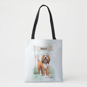 Petit Basset Griffon Vendeen Akvarell Hund Tygkasse
