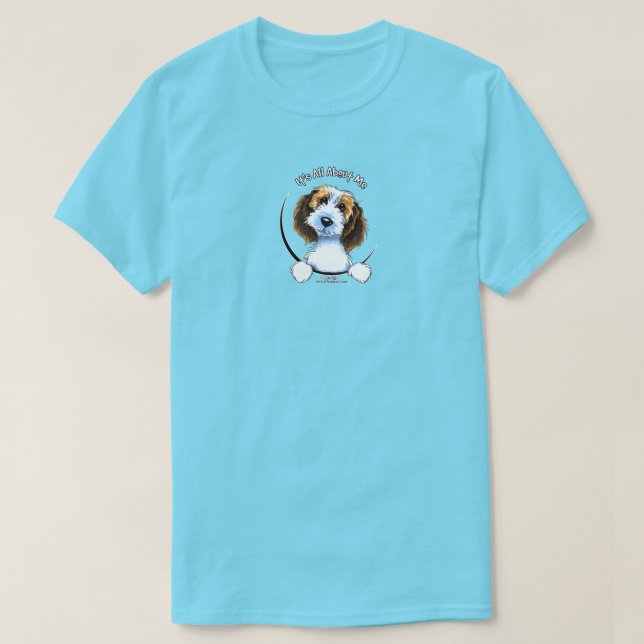 Petit Basset Griffon Vendeen allt om mig Tee Shirt (Design framsida)