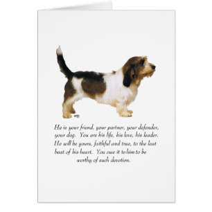 Petit Basset Griffon Vendeen Hane Hälsningskort