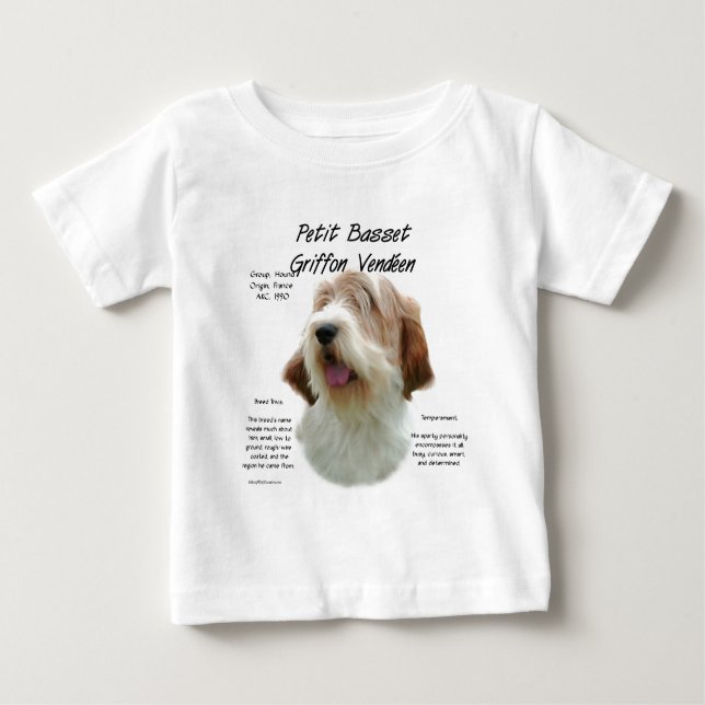 Petit Basset Griffon Vendeen History Design Tee (Framsida)