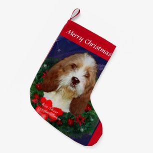 Petit Basset Griffon Vendeen jul Liten Julstrumpa