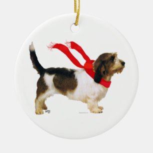 Petit Basset Griffon Vendeen Julgransprydnad Keramik