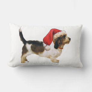 Petit Basset Griffon Vendeen Julhjälpare Lumbarkudde