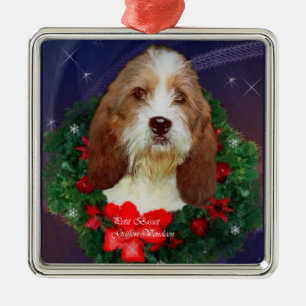 Petit Basset Griffon Vendeen-julprydnad Julgransprydnad Metall