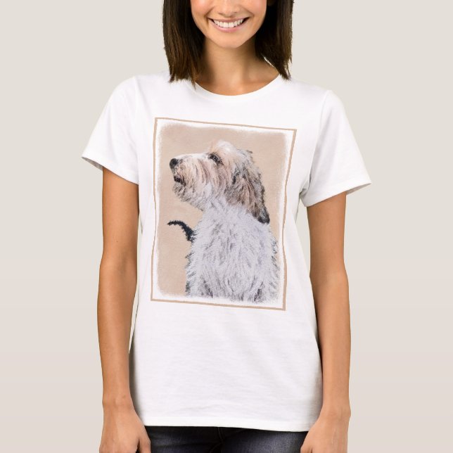 Petit Basset Griffon Vendéen-målning - Hundkonst Tee Shirt (Framsida)