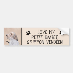 Petit Basset Griffon Vendéen Painting - Hund Art Bildekal