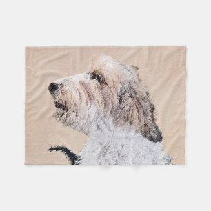 Petit Basset Griffon Vendéen Painting - Hund Art Fleecefilt