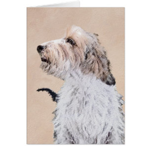 Petit Basset Griffon Vendéen Painting - Hund Art Hälsningskort