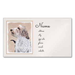 Petit Basset Griffon Vendéen Painting - Hund Art Magnetiska Visitkort