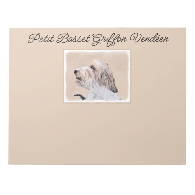 Petit Basset Griffon Vendéen Painting - Hund Art N Anteckningsblock (Framsida)