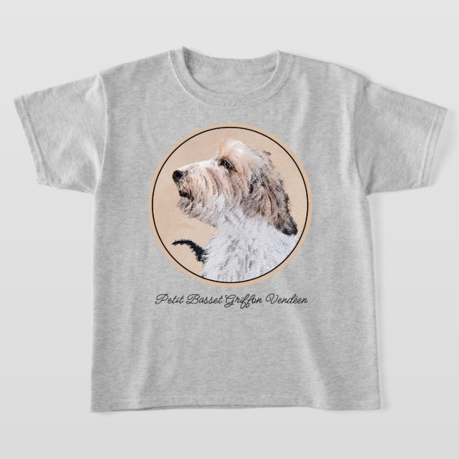 Petit Basset Griffon Vendéen Painting - Hund Art T Shirt (Laydown)