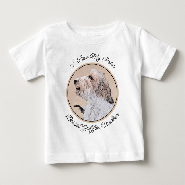 Petit Basset Griffon Vendéen Painting - Hund Art T Shirt (Framsida)