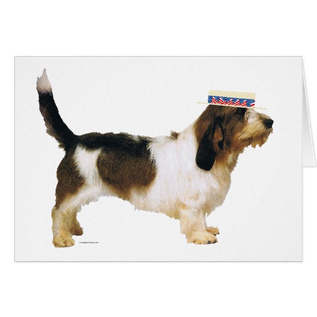 Petit Basset Griffon Vendeen Patriot Hälsningskort (Framsidan Horizontal)