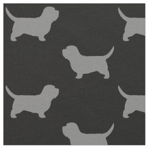 Petit Basset Griffon Vendeen PBGV Hund Silhouettes Tyg