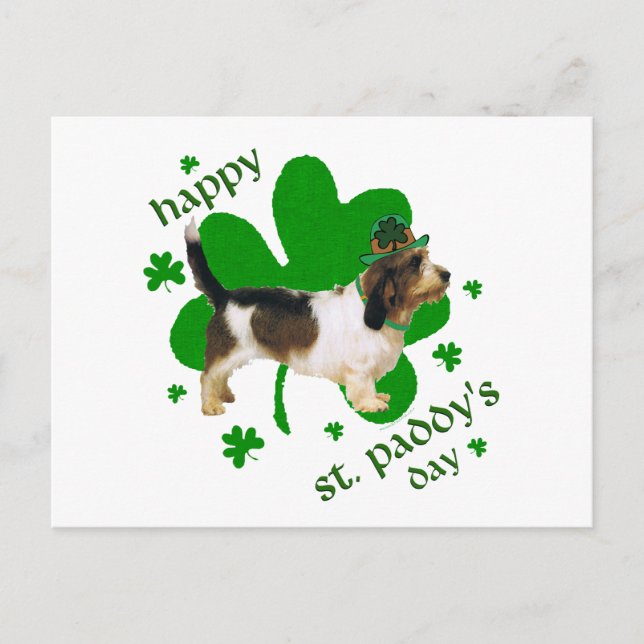 Petit Basset Griffon Vendeen St Paddy Vykort (Framsida)
