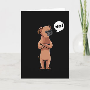 Petit Brabancon Stubborn Hund Kort