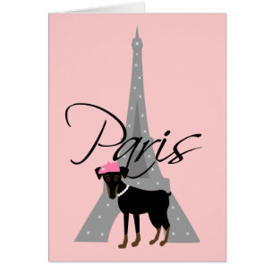 Petit chien à Paris för Le Hälsningskort