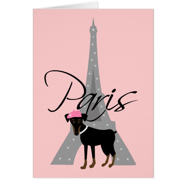 Petit chien à Paris för Le Hälsningskort (Framsidan)