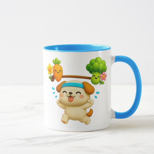 Petit chien kawaï sportif mugg (Höger)