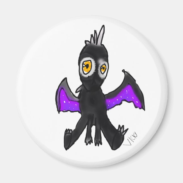 Petit Dragon veille sur votre frigo! Magnet (Framsidan)