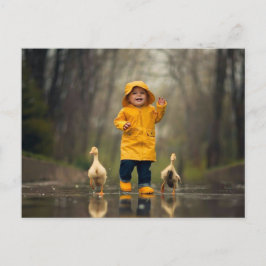 Petit enfant et canards vykort