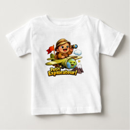 Petit Explorateur Söt Baby Äventyr Illustration T Shirt