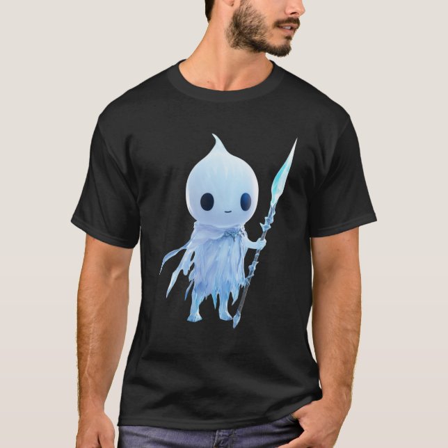 ❄️ Petit Fantôme de Glace - Illustration Kawaii T Shirt (Framsida)