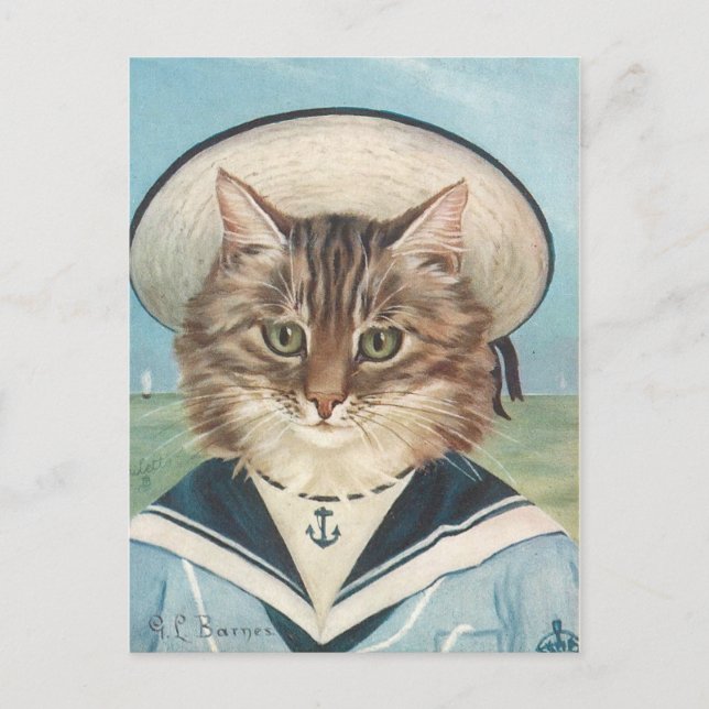 Petit garçon mer chatta vykort (Framsida)