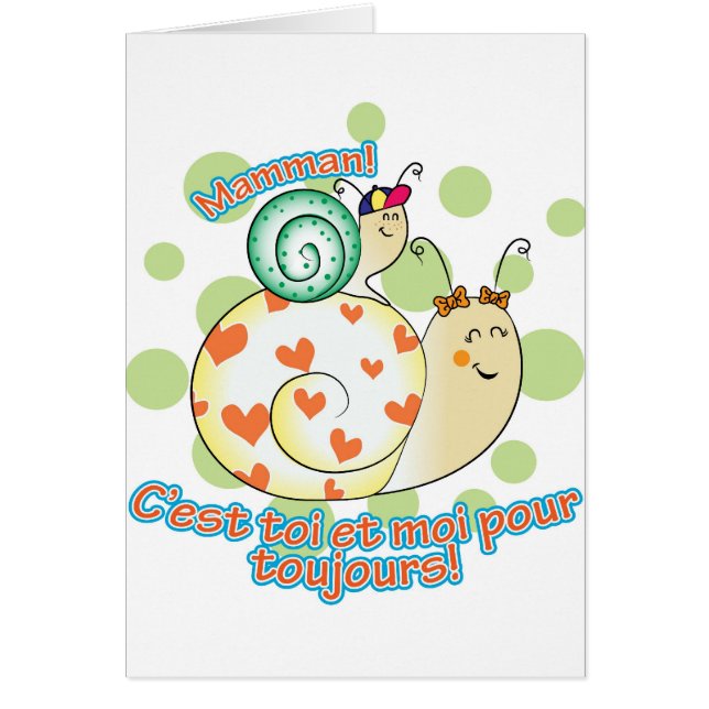 Petit garçonà Maman Hälsningskort (Framsidan)