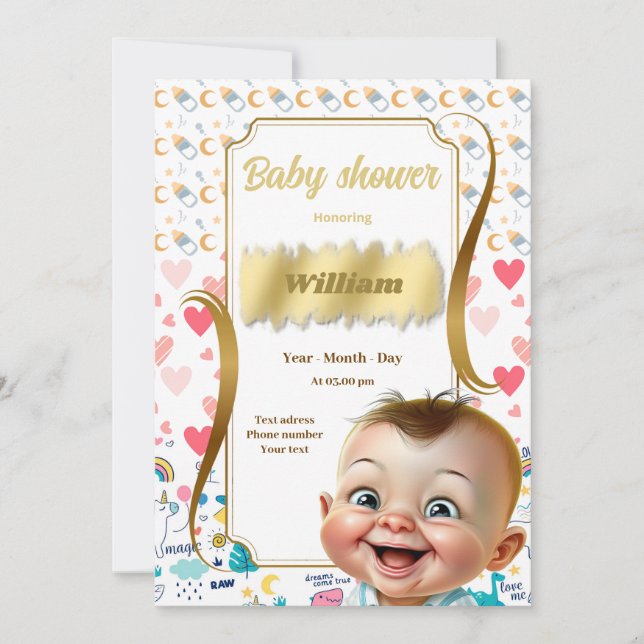 Petit Homme en vue! Inbjudningar (Framsida)